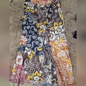 Anthropologie Asymmetrical Skirt - Multicolor Floral